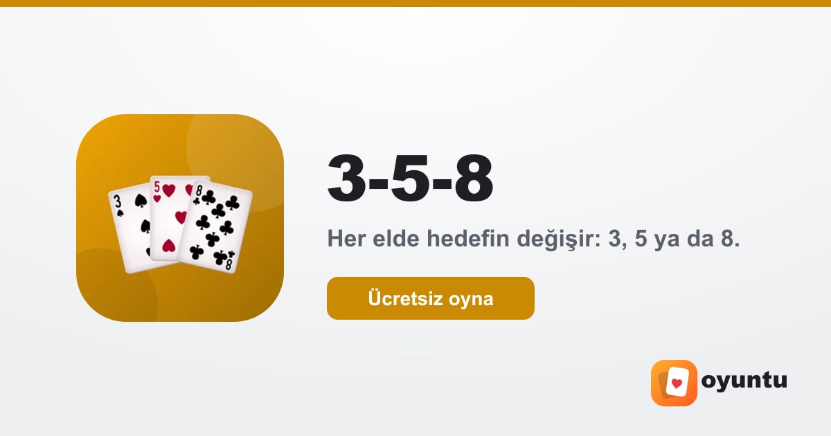 3-5-8 oyunu